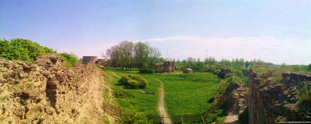 Панорамный вид средневековой крепости